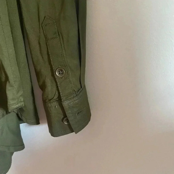 Life in Progress Military Green Button Down - Picture 7 of 9